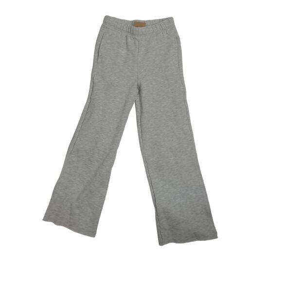 NEW Happy Nation gray wide leg pull on sweatpants with pockets S 7/8 - Picture 1 of 6